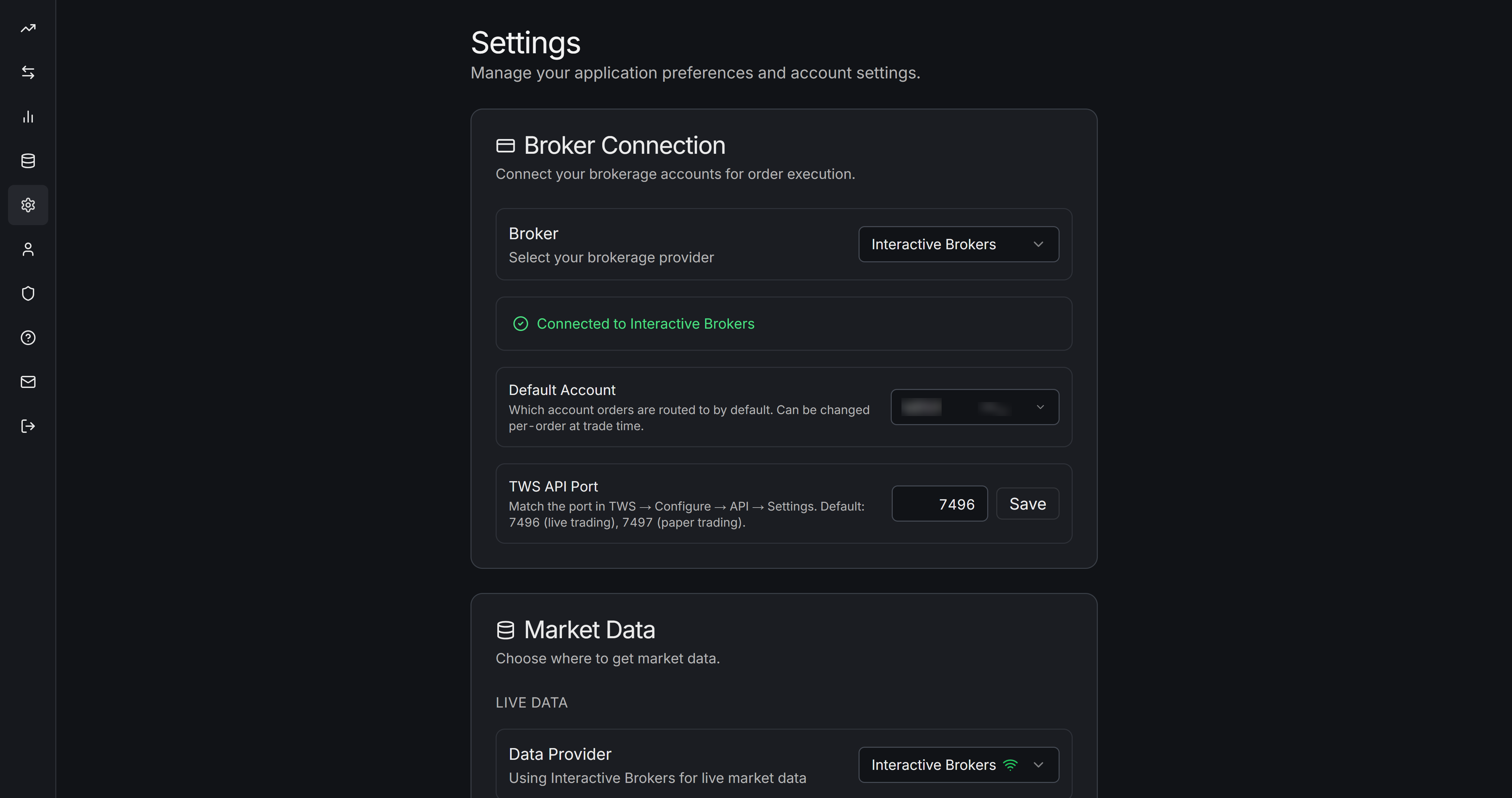 IBKR Bridge — connection status